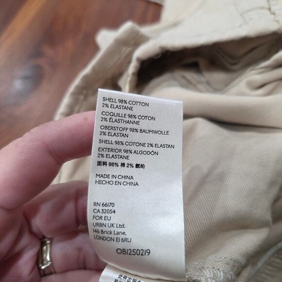 Anthropologie Wanderer Utility Pants Metallic Shimmer Button Fly Size 30 - Picture 14 of 14